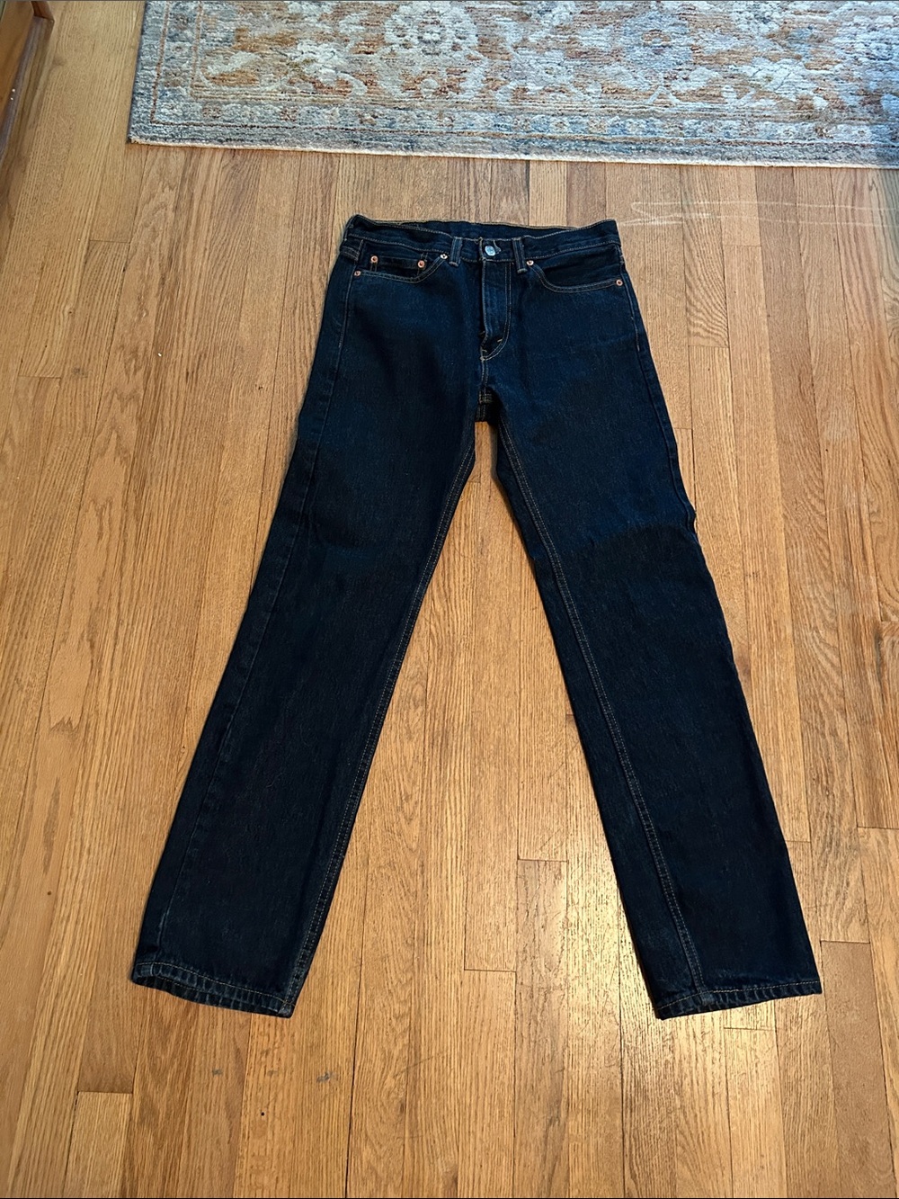 Levi's 595 Men's Straight Jeans in Dark Blue